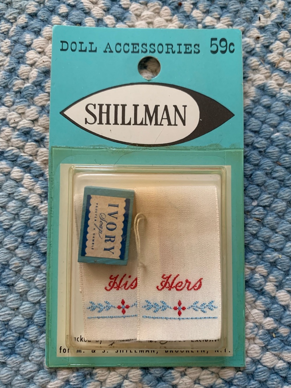 Vintage Miniature His and Hers Towels and Bar of Ivory Soap Deadstock Unopened